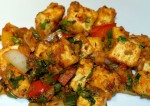 chilly paneer making
