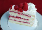 lemon cake with raspberries