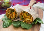 masala palak curry rolls