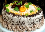 Organge cake with chocolate cake recipe making festival birthday special food item