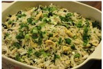 spinach garlic rice| brown rice recipe| healthy rice recipe