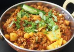 veg kheema curry with soya granuels