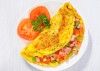 sweet corn, carrot omelet